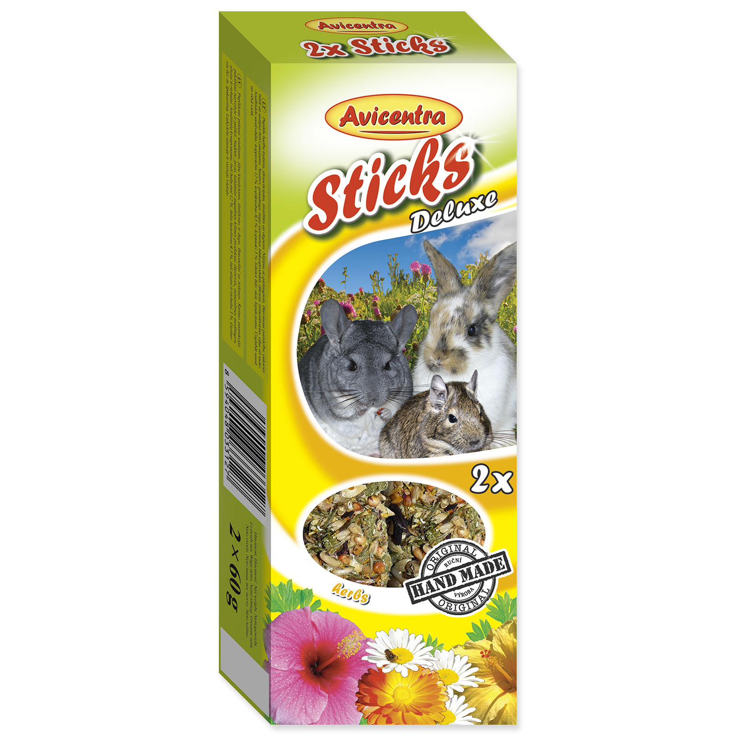 Tyčinky AVICENTRA s bylinkami pro velké hlodavce 2ks