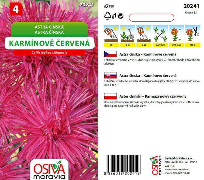 Astra č. - jehl. Karmín. červená_0,5 g