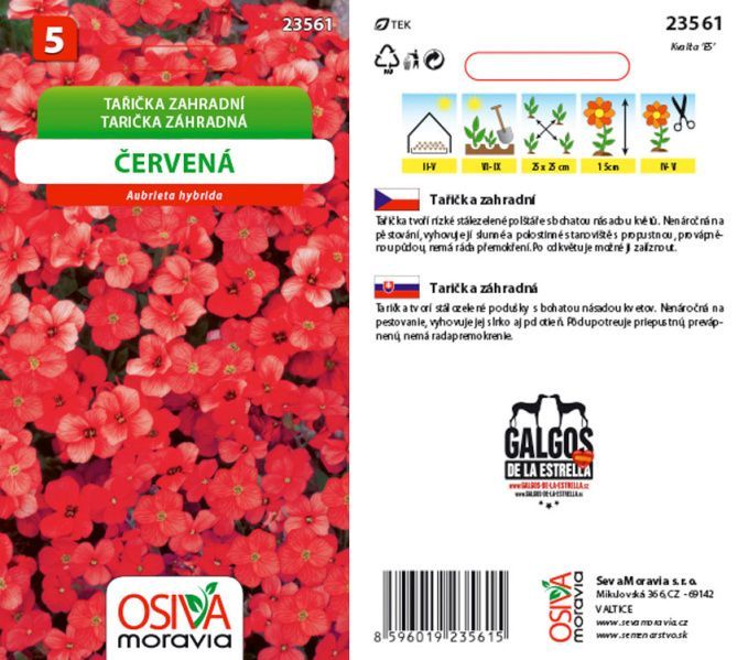 Tařička zahradní červená_100 s