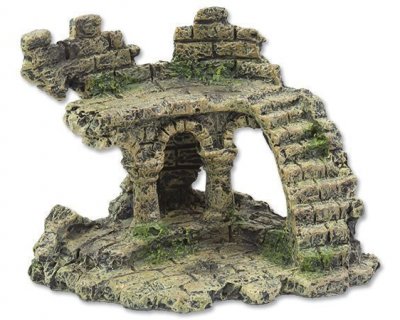 Dekorace AQUA EXCELLENT Zřícenina hradu 13 x 9,7 x 9,5 cm 