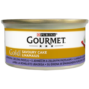 GOURMET GOLD KONZERVA SAVOURY CAKE S JEHNĚČÍM A FAZOLKAMI 85 G