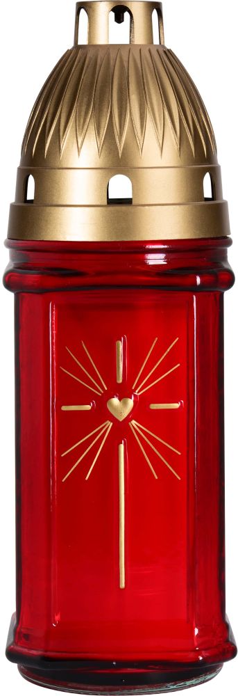 Svíčka Lucerna - sklo červená