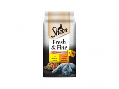 SHEBA MINI SHEBA FRESH & FINE DRŮBEŽÍ VÝBĚR 6 PACK 300 G