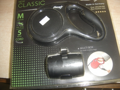 Vodítko FLEXI Classic Set lanko s multiboxem černé M